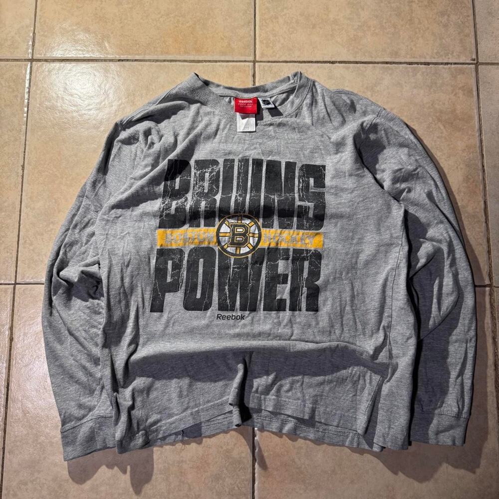 Y2k reebok boston bruins long sleeve tee Size M in mens